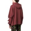 Diag-Sleeve Cotton Hoodie