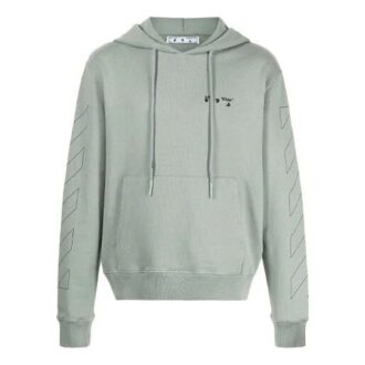 Diag Stripe Logo Printing Loose Fit Green