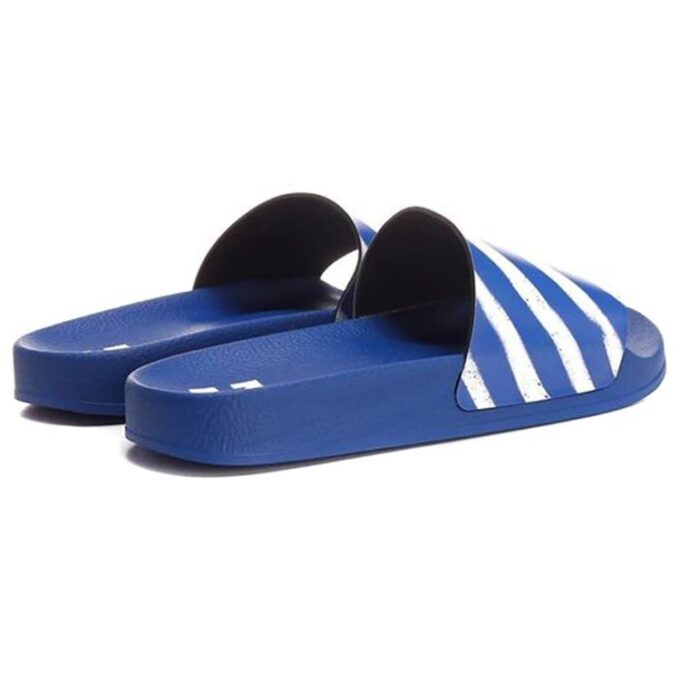 Diag Stripe Slippers Blue/White