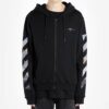 diagonal arrow print zipped cotton