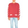 Diagonal Arrows Sweatshirt In Red.