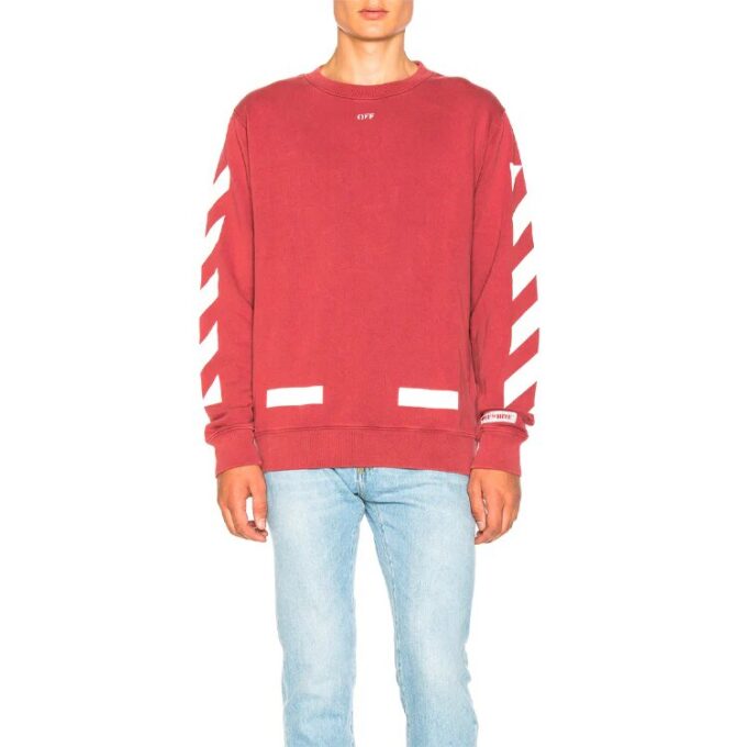 Diagonal Arrows Sweatshirt In Red.