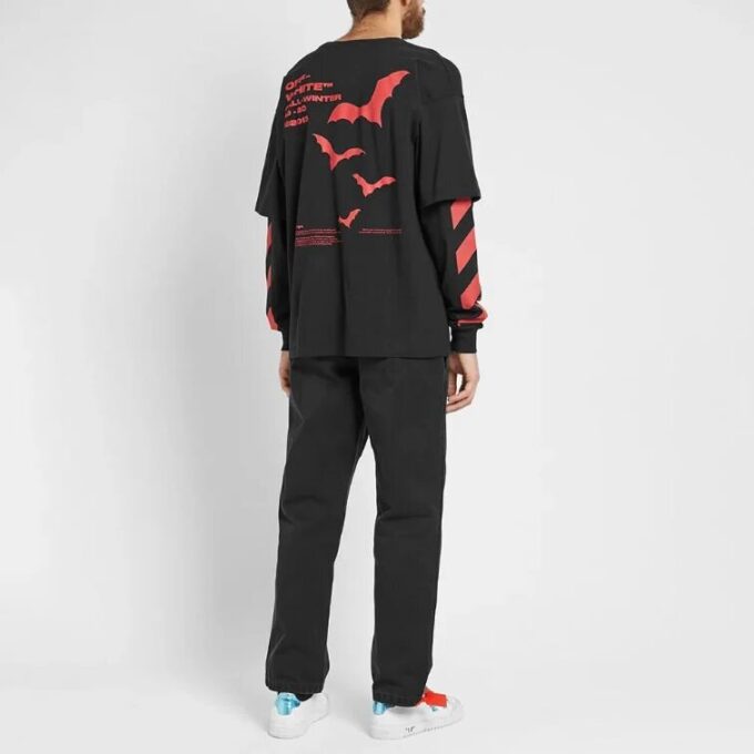 Diagonal Bats Double Sleeve For Men Black