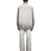 Diagonal Embroidered Denim Military Overshirt Diagonal Embroidered Denim Military Overshirt