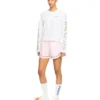 Diagonal Glowing Flower Long-Sleeved T-shirt