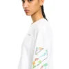 Diagonal Glowing Flower Long-Sleeved T-shirt