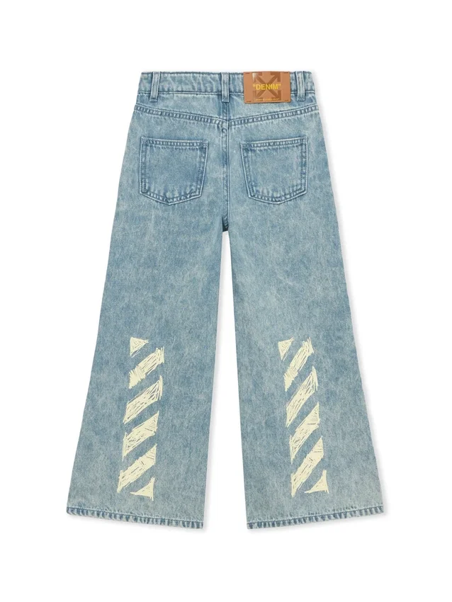 Diagonal Sketch Denim Pants Diagonal Sketch Denim Pants