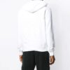 Diagonal Sleeve Unfinished Popover Hoody White