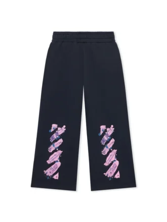 Diagonal Splat Wide Sweatpants