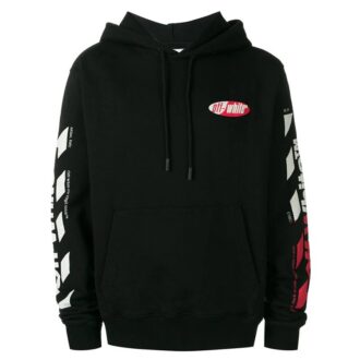 Diagonal Split Logo Hoodie /Multicolor