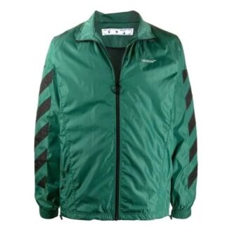 Diagonal Stripes Embellished Jacket