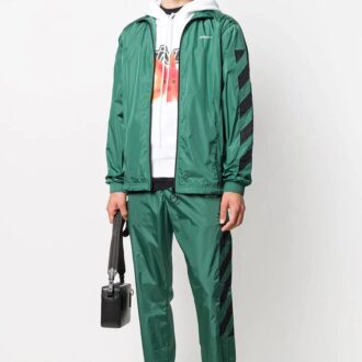 Diagonal Stripes Embellished Jacket