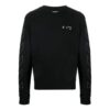 Diagonal Stripes Logo Pullover Men Black