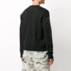 Diagonal Stripes Logo Pullover Men Black