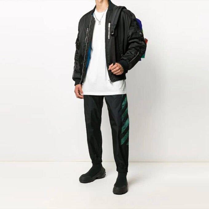 Diagonal Stripes Mens Sweatpants