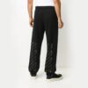 Diagonal Stripes Printing Trousers Men Black