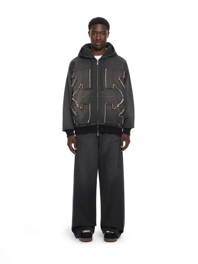 Distress Arr Skate Zip Hoodie Distress Arr Skate Zip Hoodie