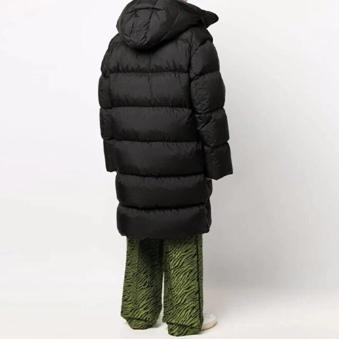 Down-feather Mid-length Coat “Black”