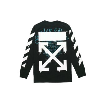 Dripping Arrows Logo Arrow Printing Long Sleeves Black