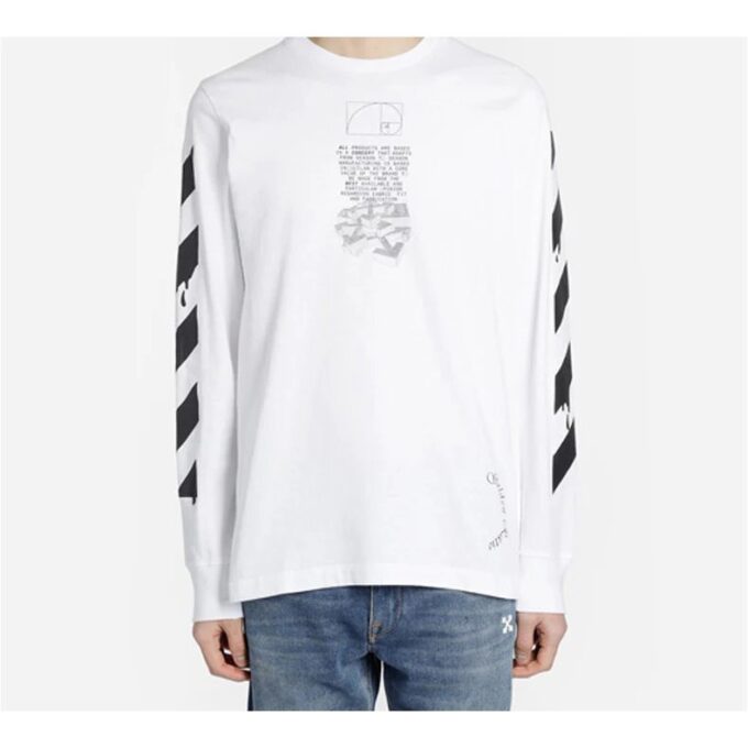 Dripping Arrows Logo Printing Men White
