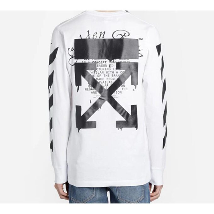 Dripping Arrows Logo Printing Men White