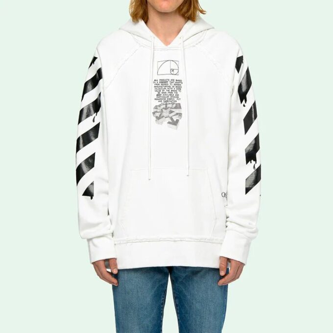 Dripping Arrows Print Hooded Sweatshirt