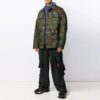 Embroidered Cargo Long Pants Loose Fit Black