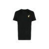 Embroidered Earth Printing Short Sleeve Black