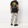 Embroidered Earth Printing Short Sleeve Black