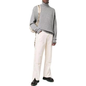 Embroidered-Logo Roll Neck Jumper
