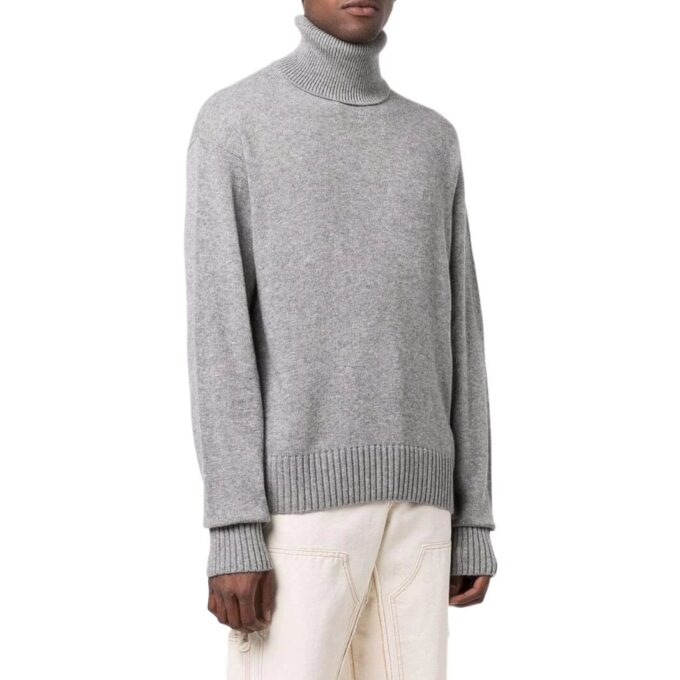 Embroidered-Logo Roll Neck Jumper
