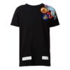 Embroidered Printing Short Sleeve Black