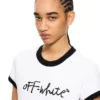 Embroidered Script Fitted T-Shirt