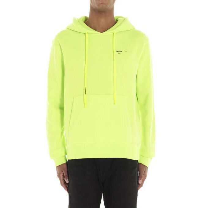 Embroidery Arrow Kangaroo Pocket Hooded Pullover Men Green