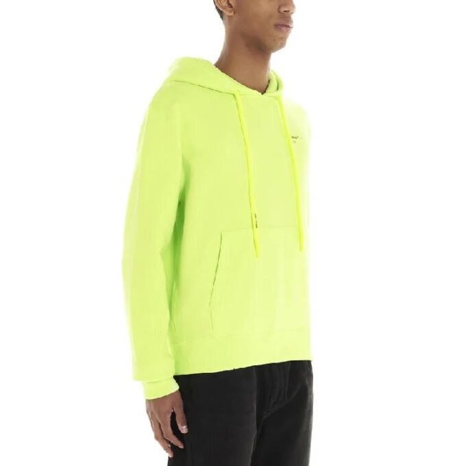 Embroidery Arrow Kangaroo Pocket Hooded Pullover Men Green