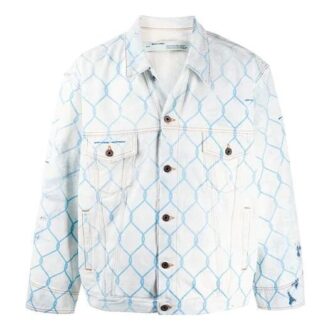 Fence Classic Denim Jacket Loose Fit Light Blue