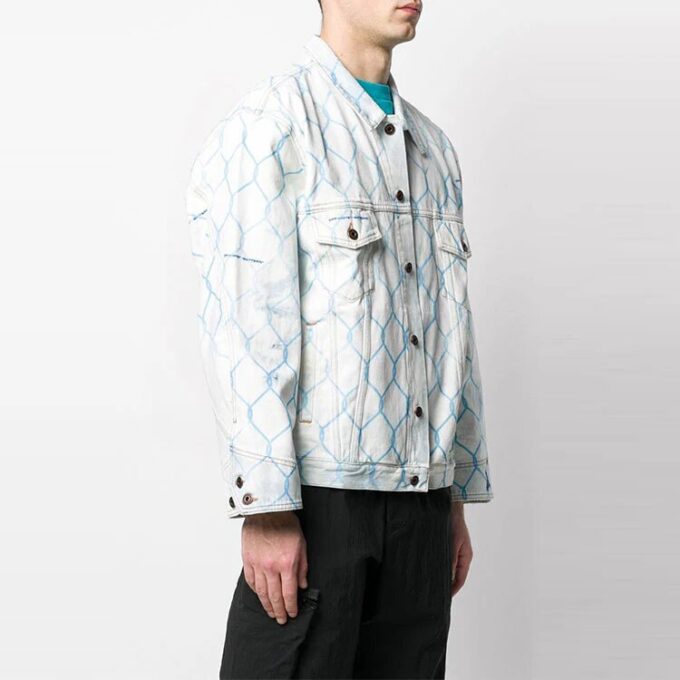 Fence Classic Denim Jacket Loose Fit Light Blue