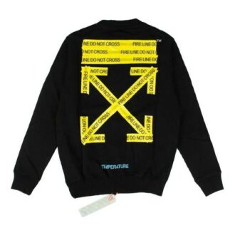Fire Tape Graphic Pullover Black/Yellow