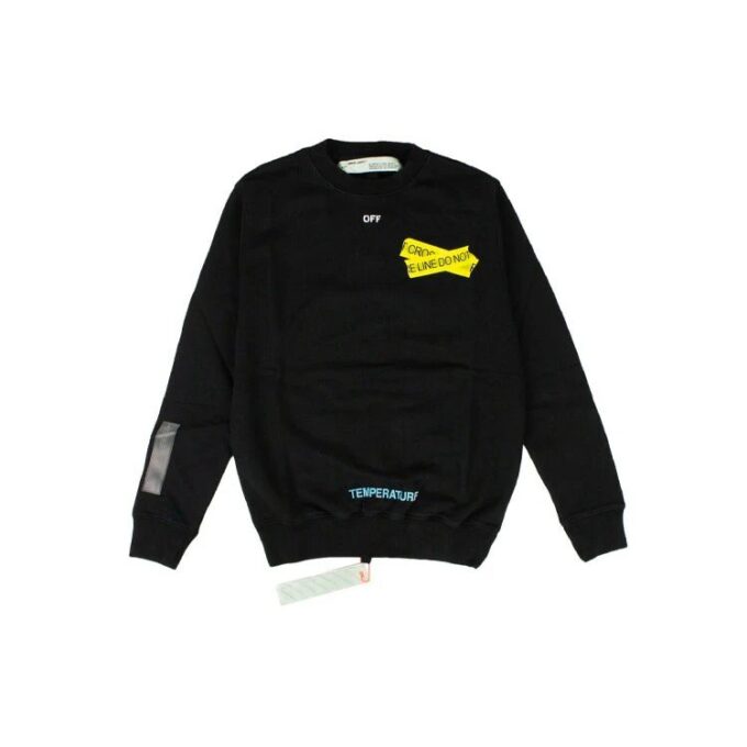 Fire Tape Graphic Pullover Black/Yellow
