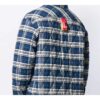 flannel Plaid Hooded Jacket Blue