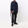 flannel Plaid Long Sleeves Shirt Loose Fit Blue