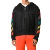 Fleece Zipper Hooded Jacket Black