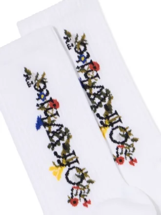 Floral Pattern Mid Socks Floral Pattern Mid Socks
