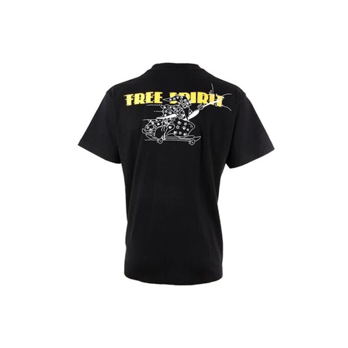 Freewizard Pattern Short Sleeve Loose Fit Black