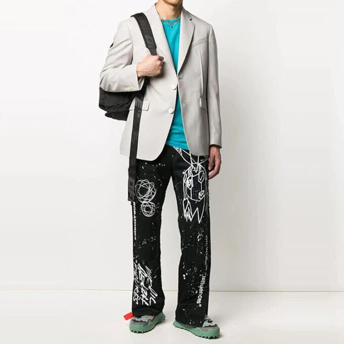 Futura Crossover Printing Casual Pants Black