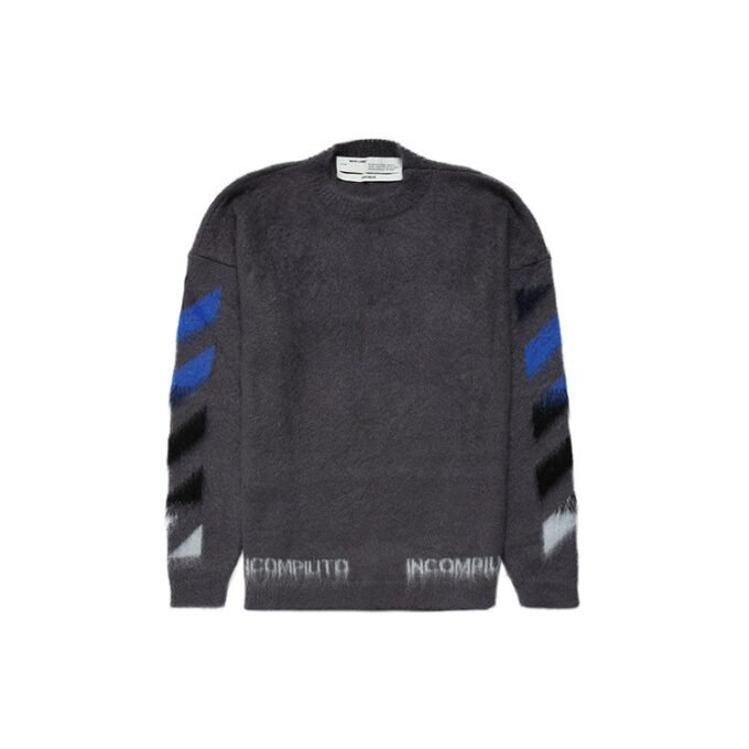 FW19 Arrow Mohair Sweater Men Grey