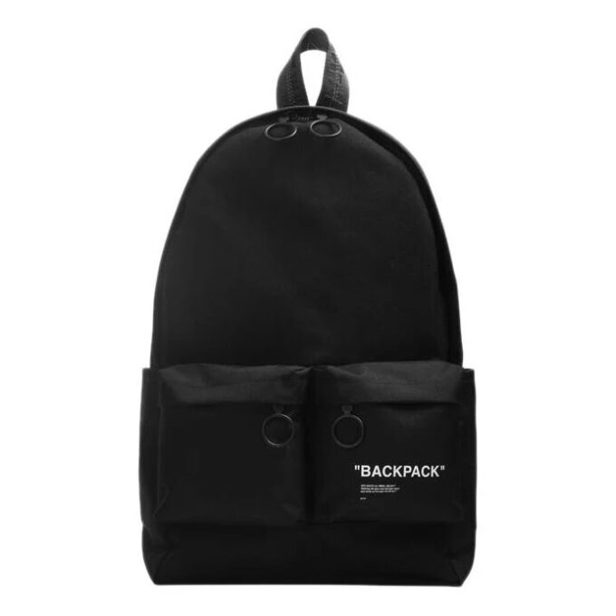 FW19 Black Quote Backpack Black