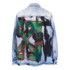 FW19 Doodle Denim Shirt Men Blue