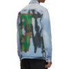 FW19 Doodle Denim Shirt Men Blue