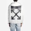 FW19 Printing Pullover Hooded Jacket Men White